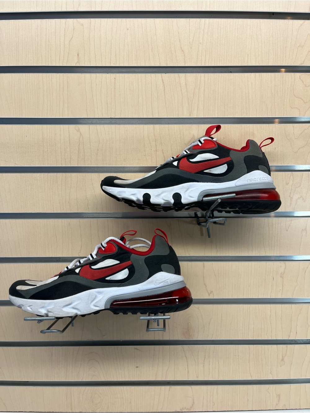 Nike Kids Black, Red & White Air-Cushion Sneakers